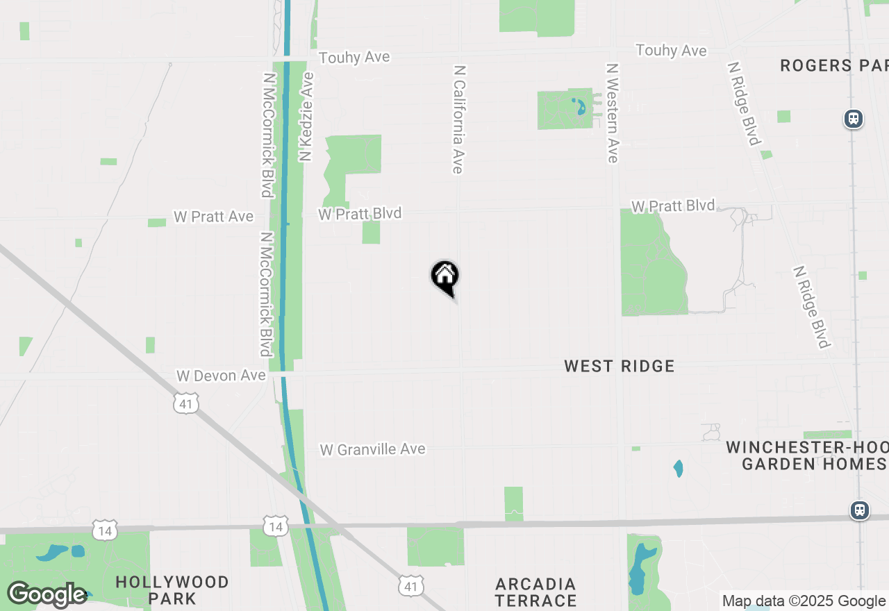 Map of 6539 N Mozart Street, Chicago, IL 60645