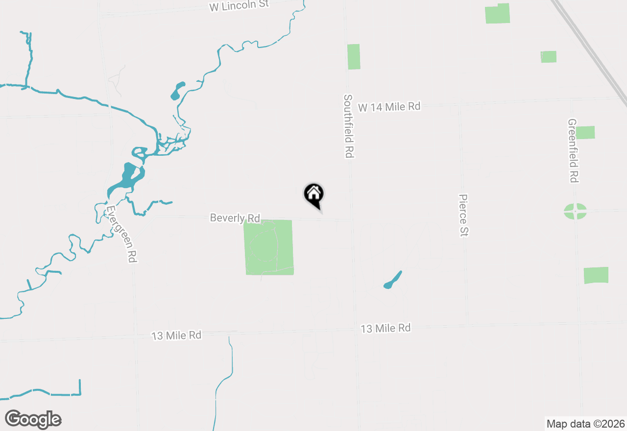 Map of 18244 Beverly Road, Beverly Hills, MI 48025