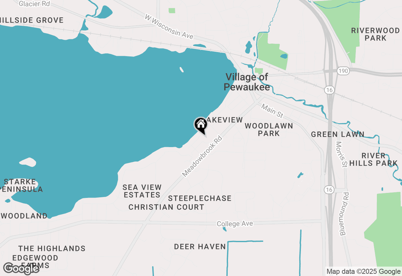 Map of 466 Park Ave, Pewaukee, WI 53072