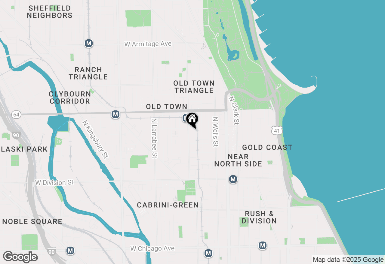 Map of 1444 N Orleans Street #8E, Chicago, IL 60610