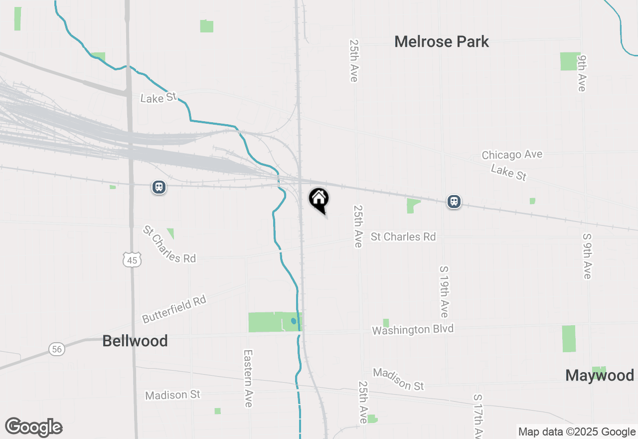 Map of (Address confidential), Bellwood, Illinois 60104