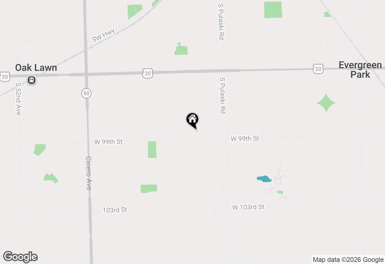 Map of 9813 S Keeler Avenue #B, Oak Lawn, IL 60453