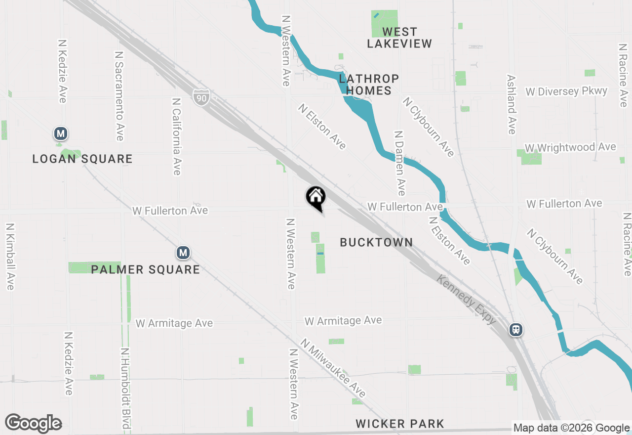 Map of 2328 N Oakley Avenue #3E, Chicago, IL 60647