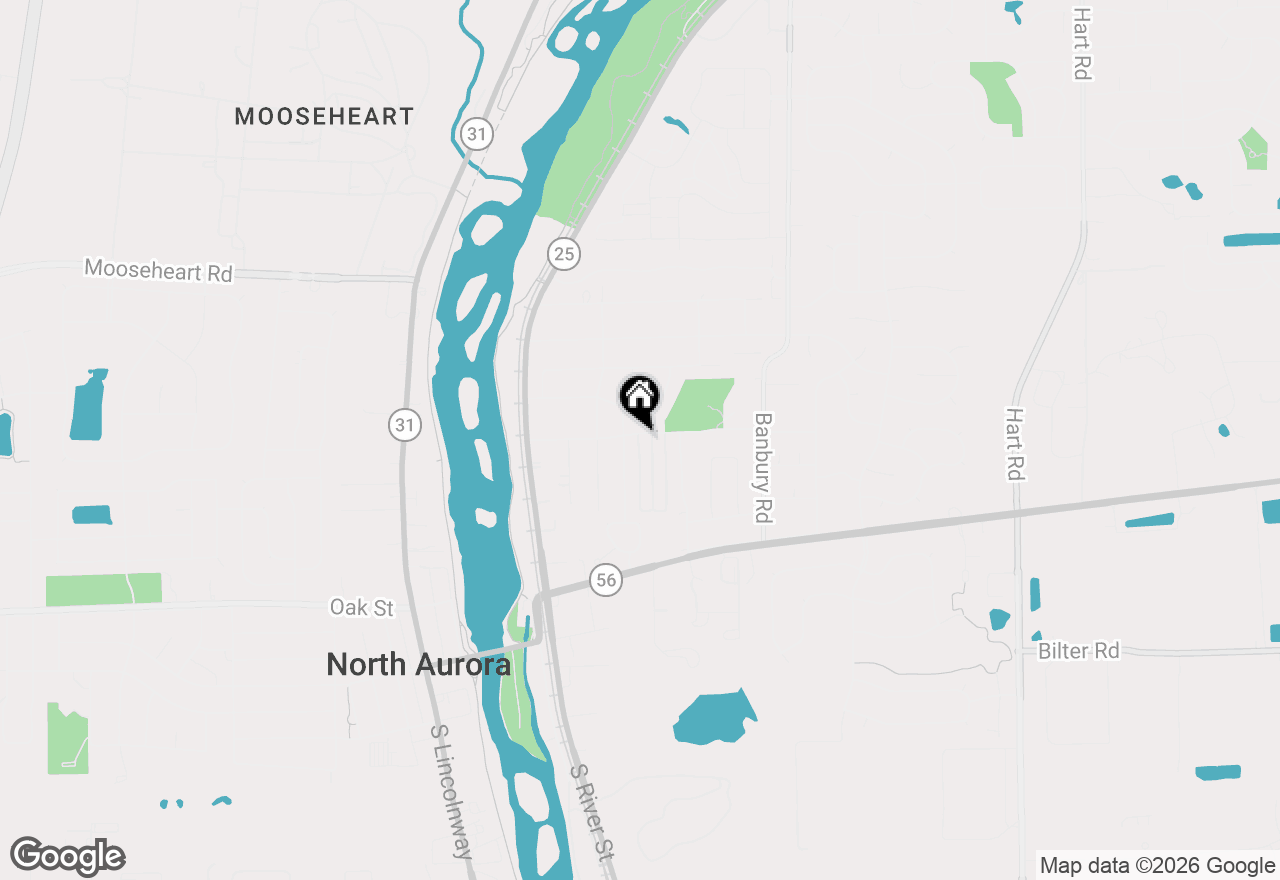 Map of 208 Dee Road, North Aurora, IL 60542