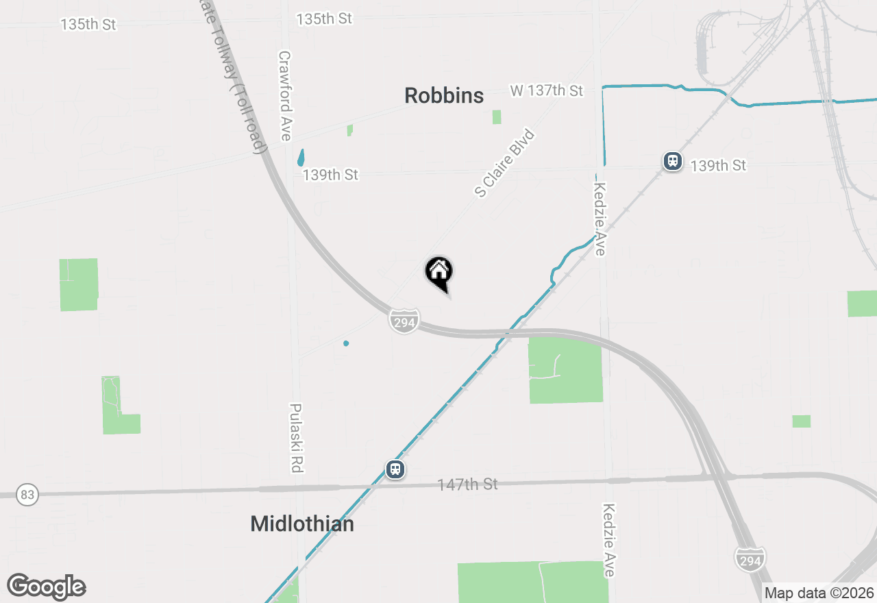 Map of 3616 Maxey Court, Robbins, IL 60472