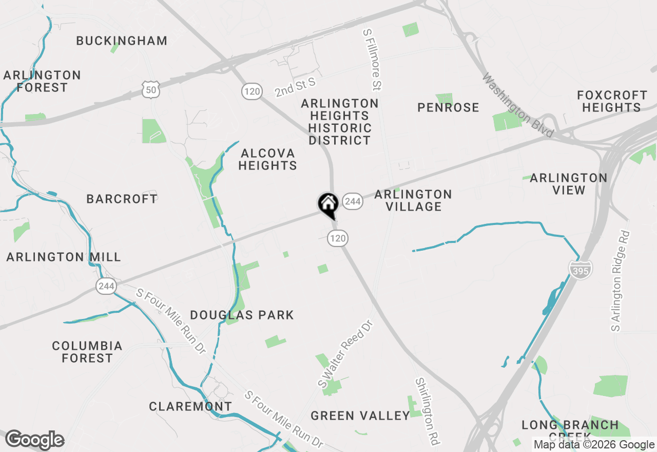 Map of 3416 11th Street S, Arlington, VA 22204