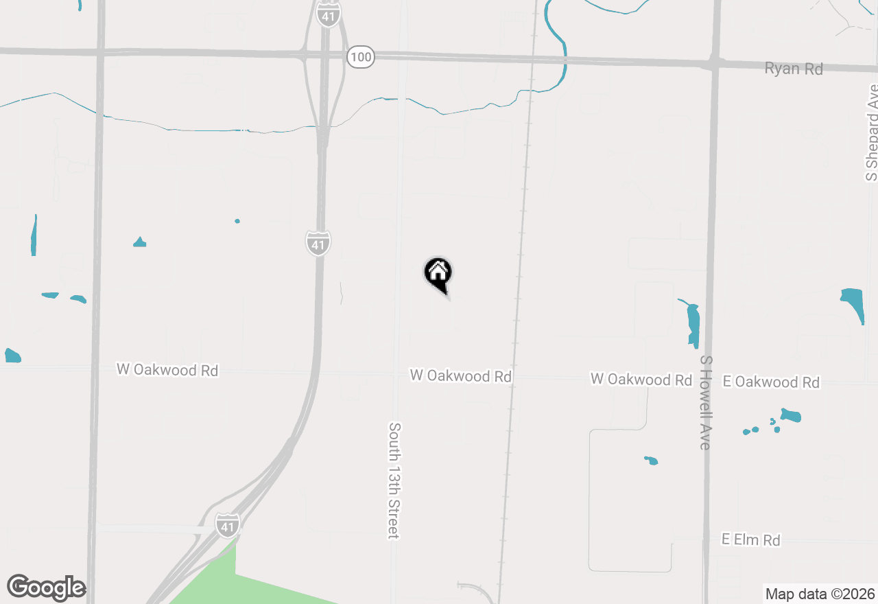 Map of 10110 S Windsor Dr, Oak Creek, WI 53154