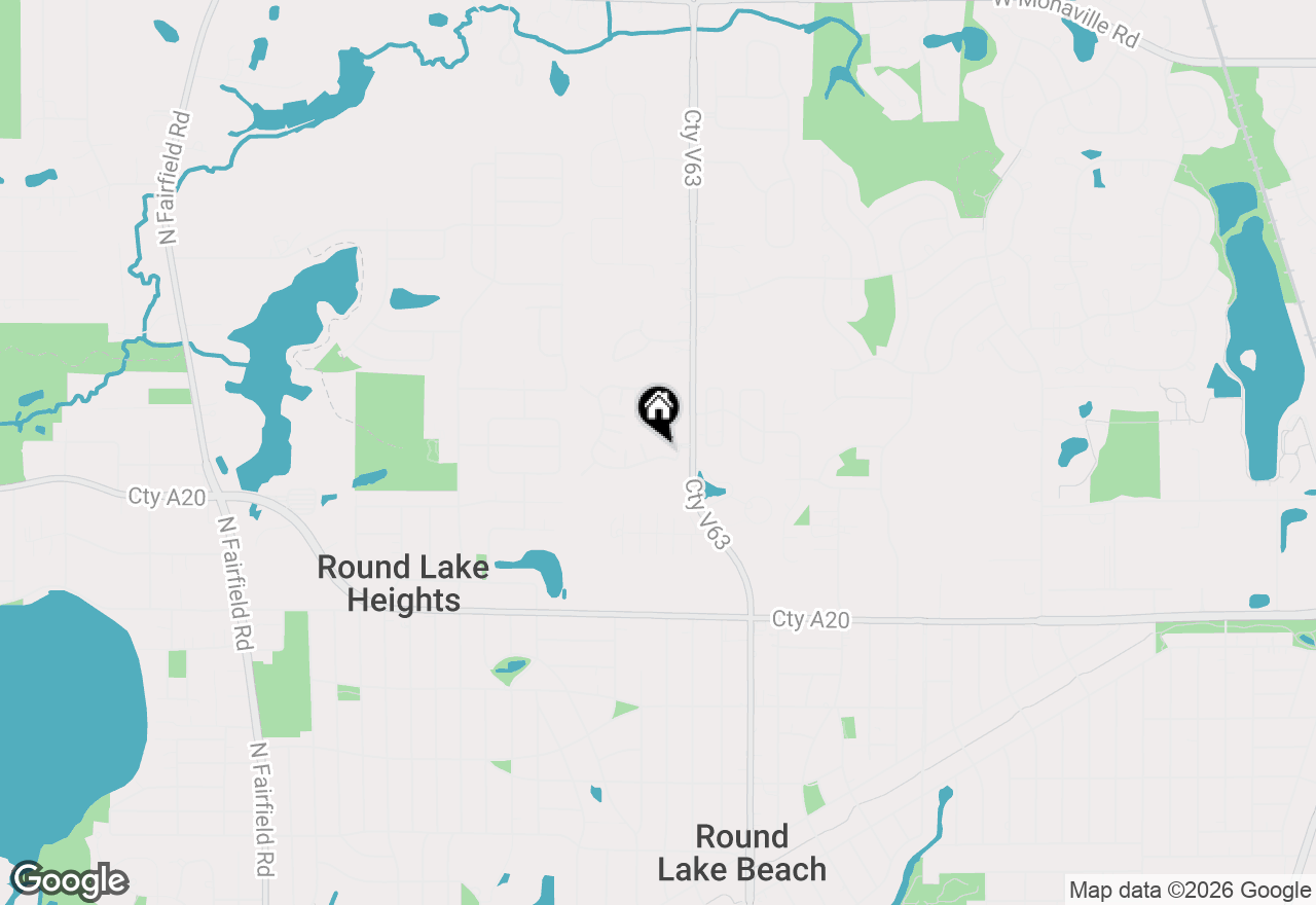 Map of 430 Meadow Green Lane, Round Lake Beach, IL 60073