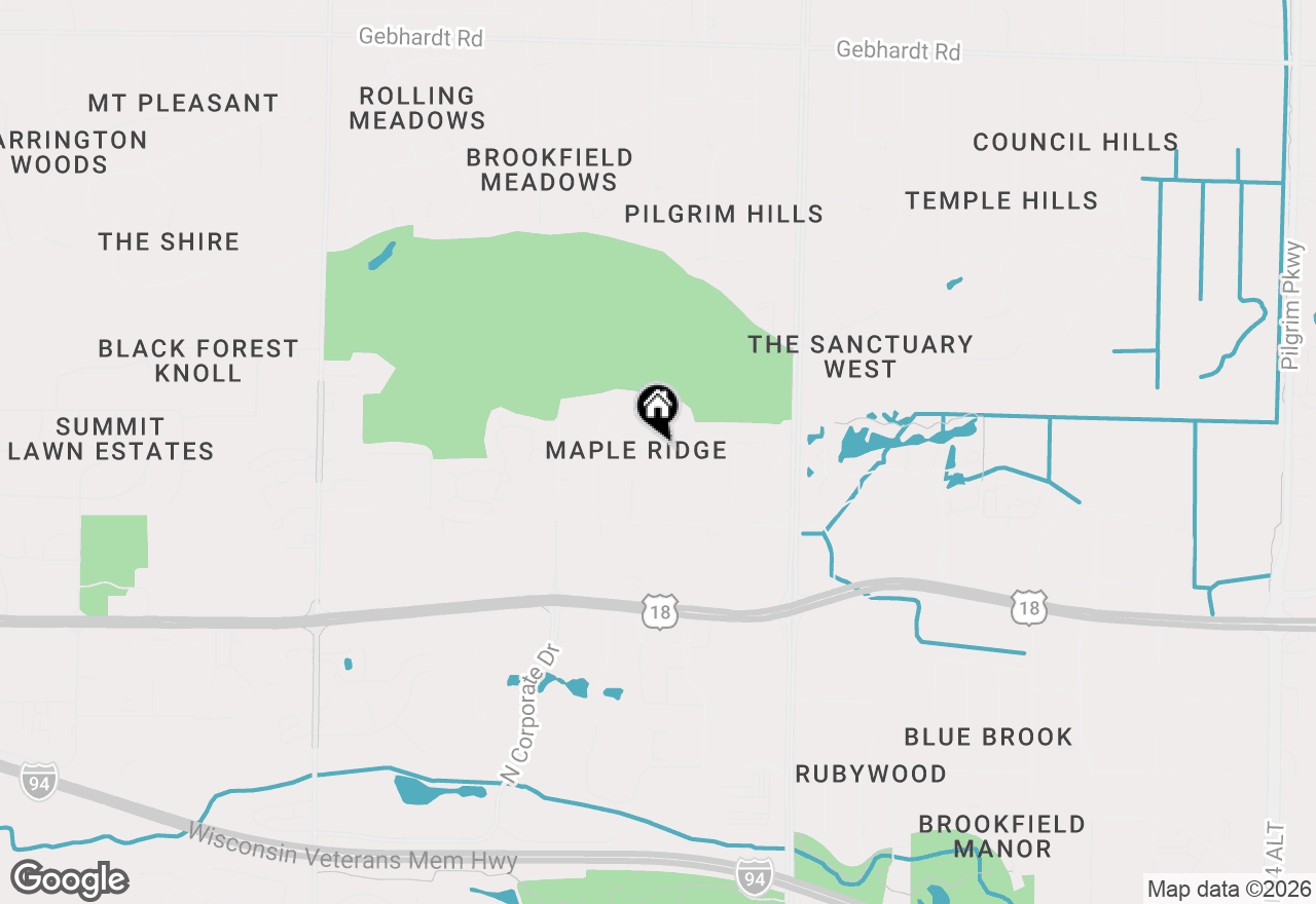 Map of 17685 Evergreen Ct, Brookfield, WI 53045