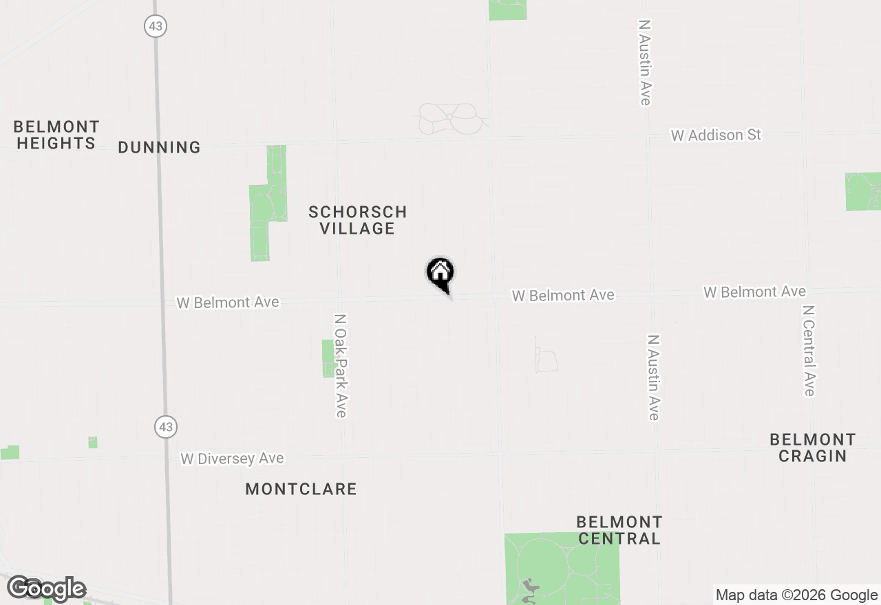 Map of 6525 W Belmont Avenue, Chicago, IL 60634