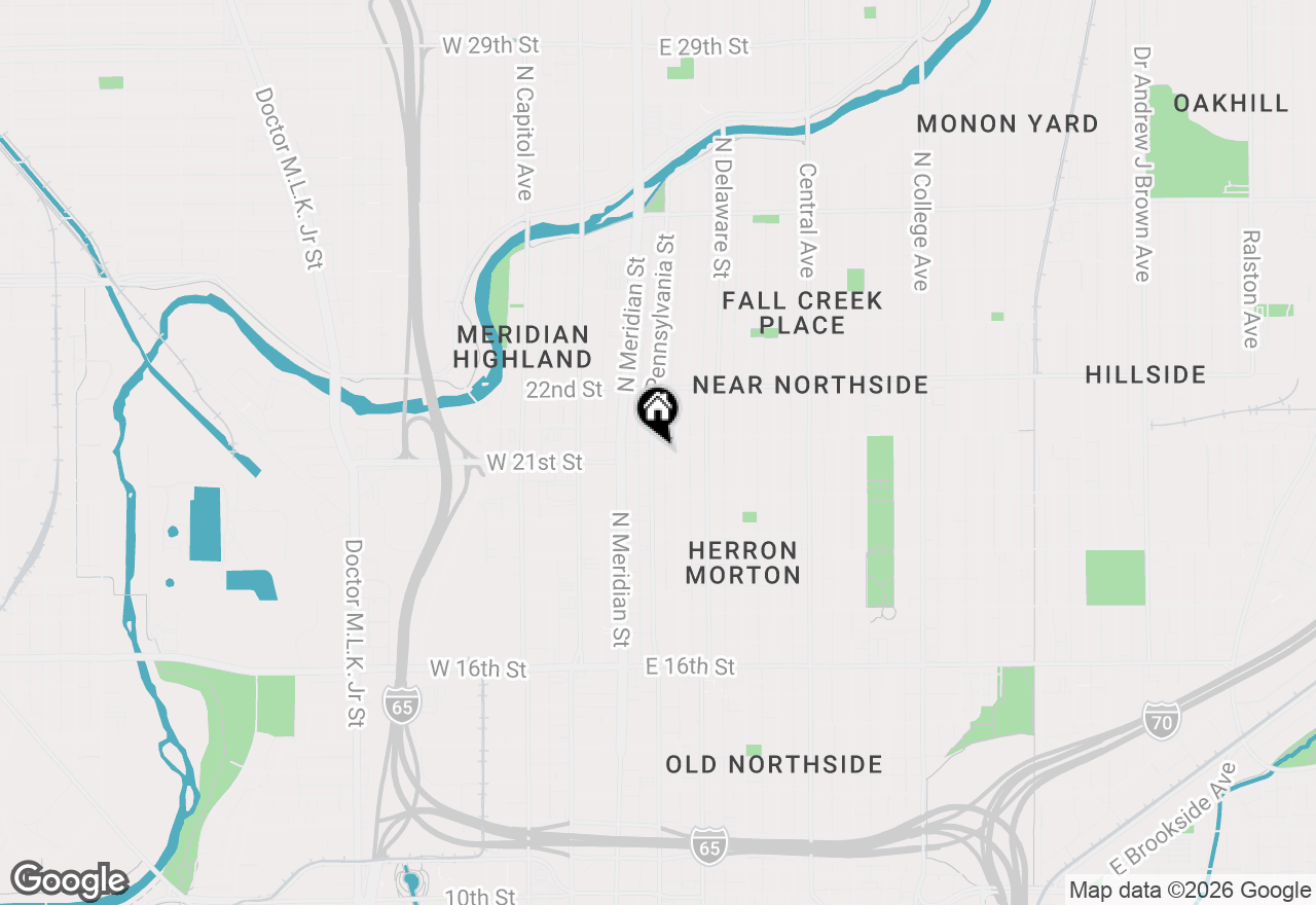 Map of 2107 N Pennsylvania Street #4, Indianapolis, IN 46202