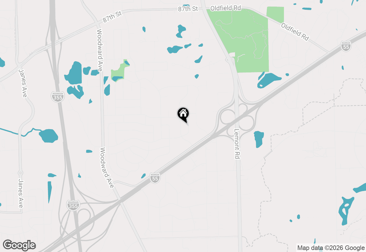 Map of 9035 Westminster Drive, Woodridge, IL 60517