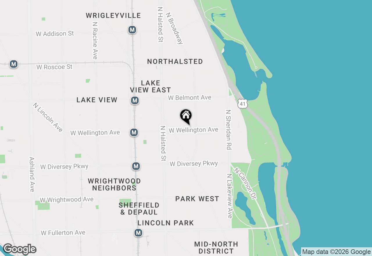 Map of 634 W Wellington Avenue, Chicago, IL 60657
