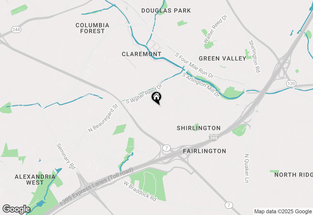 Map of 2822 S Buchanan Street, Arlington, VA 22206