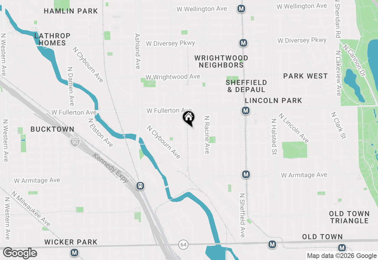 Map of 2252 N Lakewood Avenue, Chicago, IL 60614