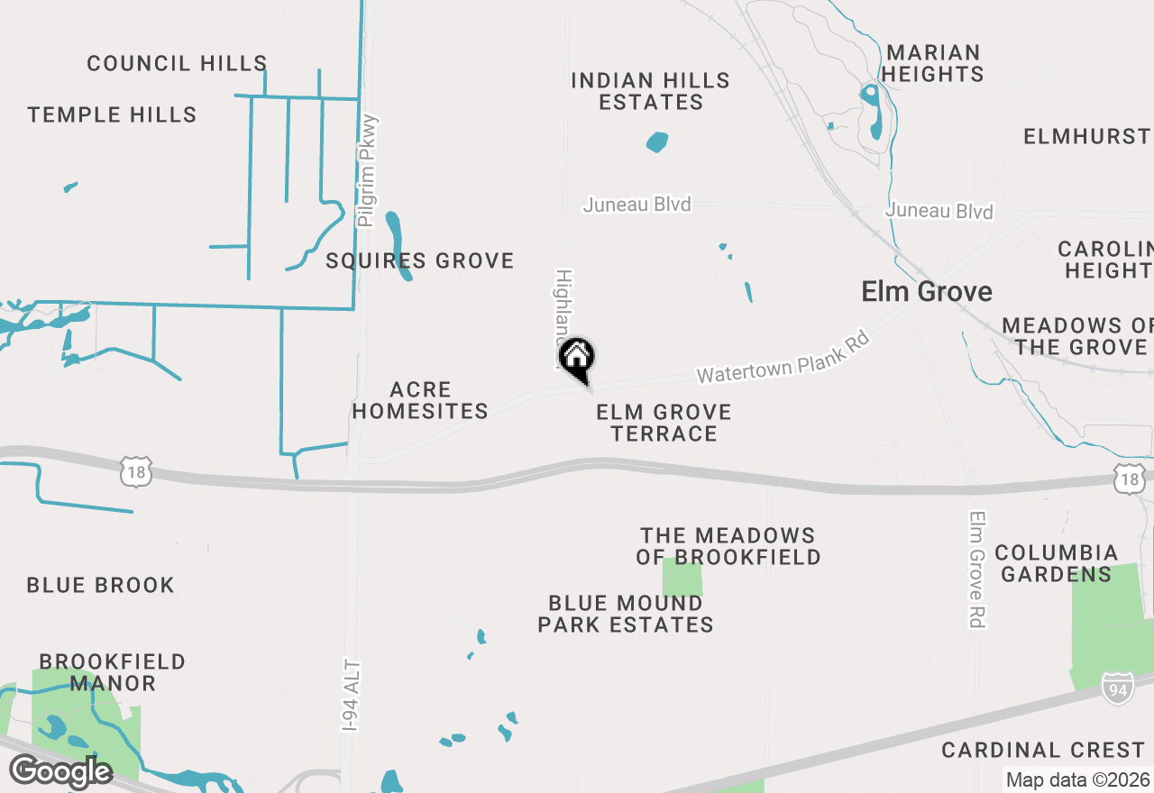 Map of 14745 Watertown Plank Rd, Elm Grove, WI 53122