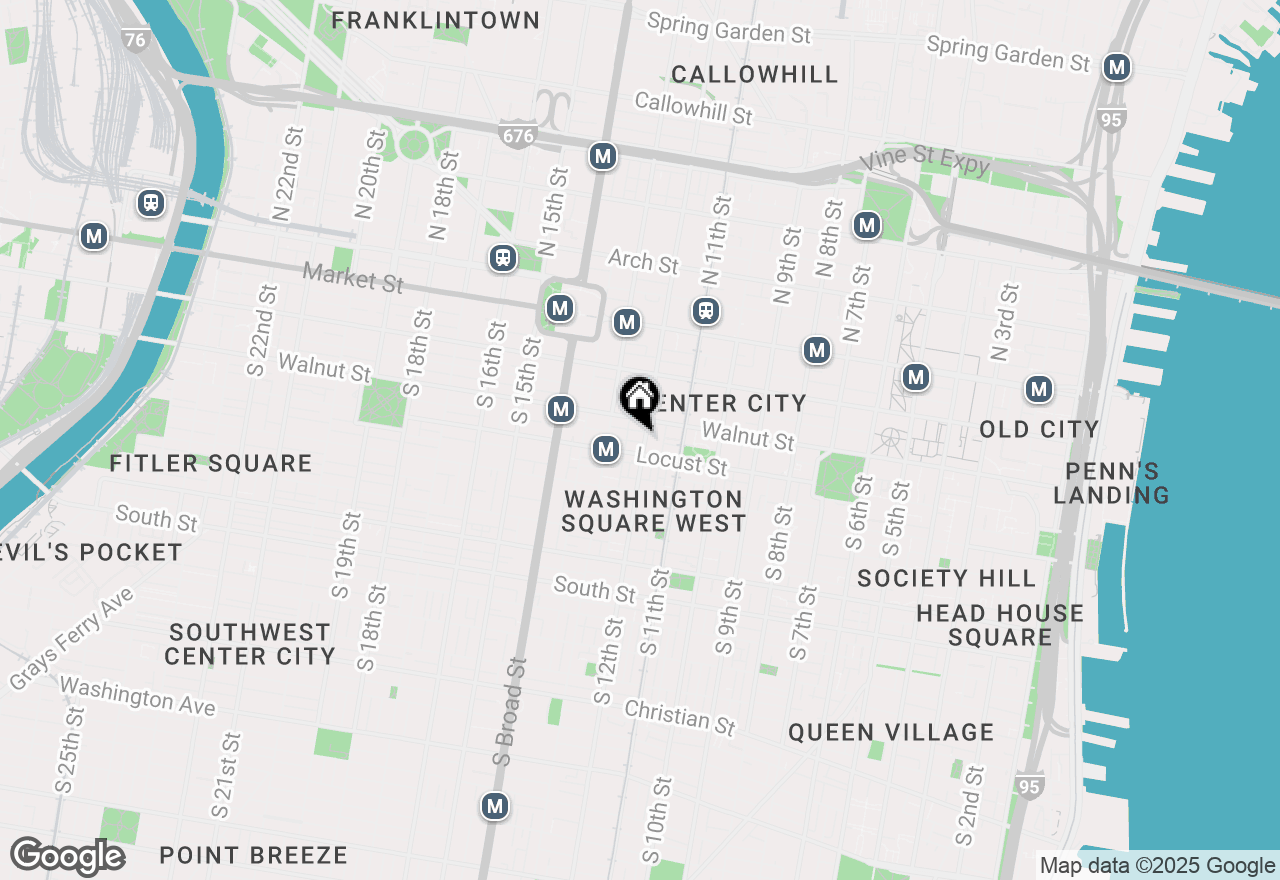 Map of 210 S 12th Street #0B-1-5Q, Philadelphia, PA 19107