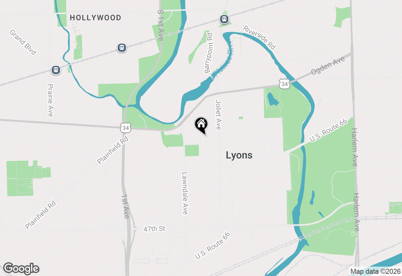 Map of 8101 White Avenue, Lyons, IL 60534