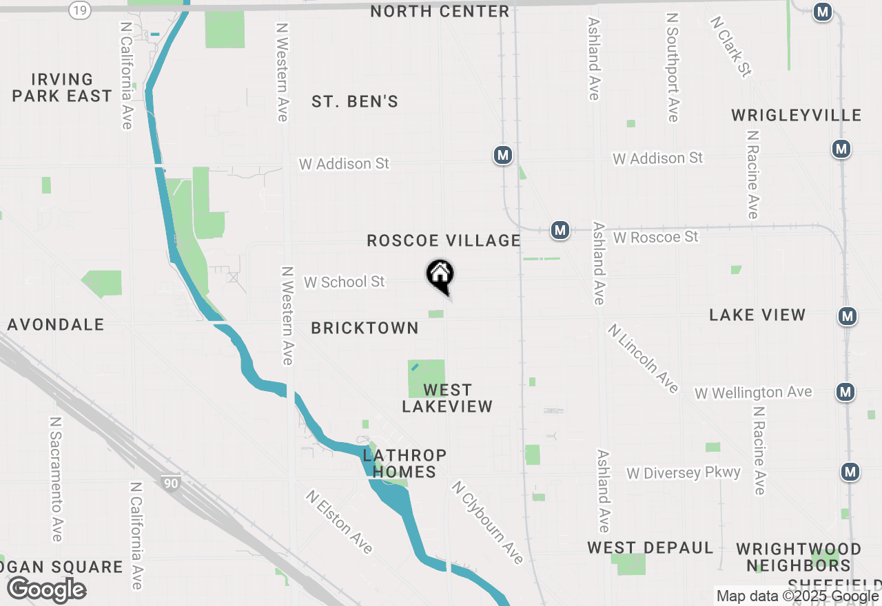 Map of 3224 N Damen Avenue #4N, Chicago, IL 60618
