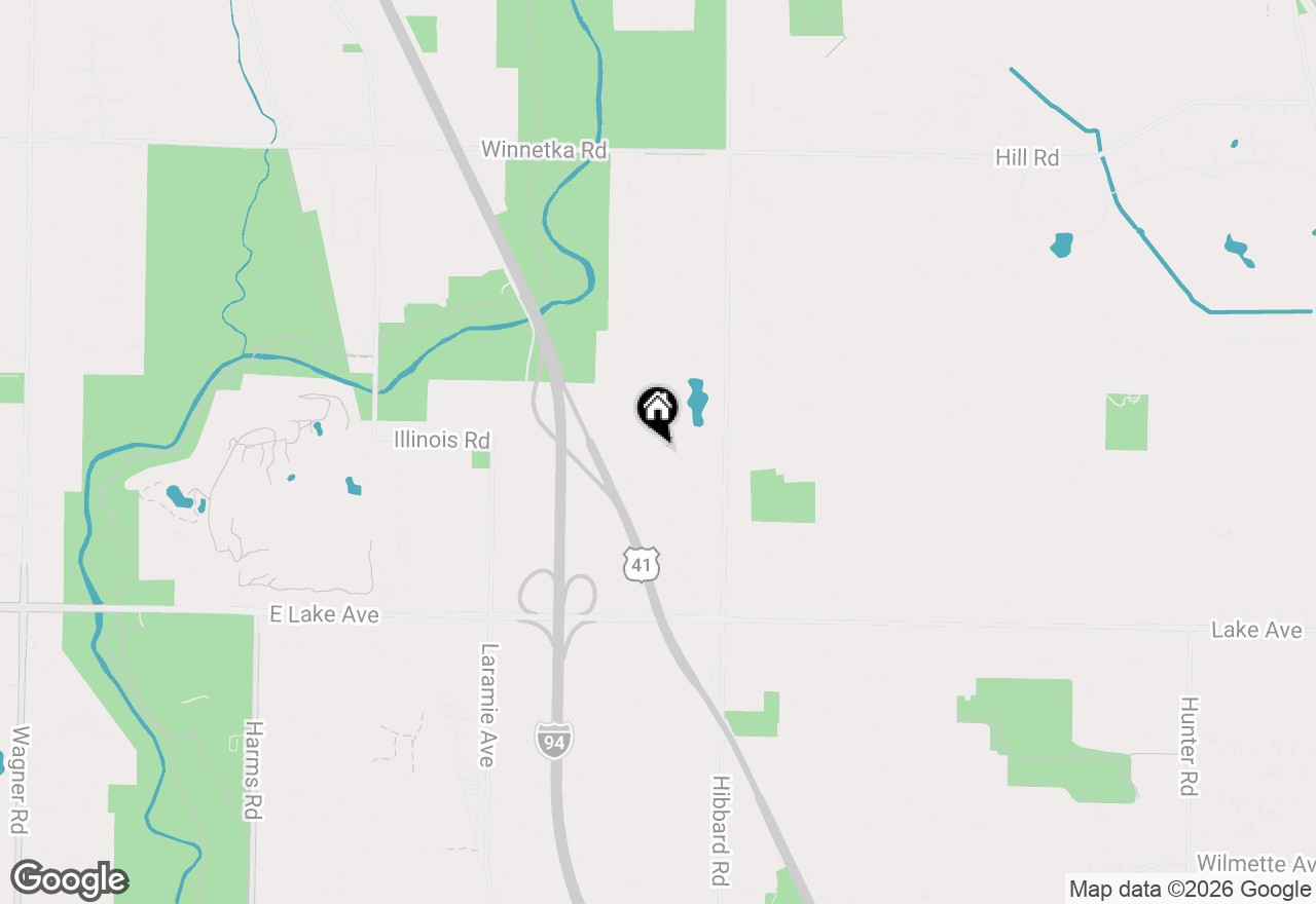 Map of 3207 Illinois Road, Wilmette, IL 60091
