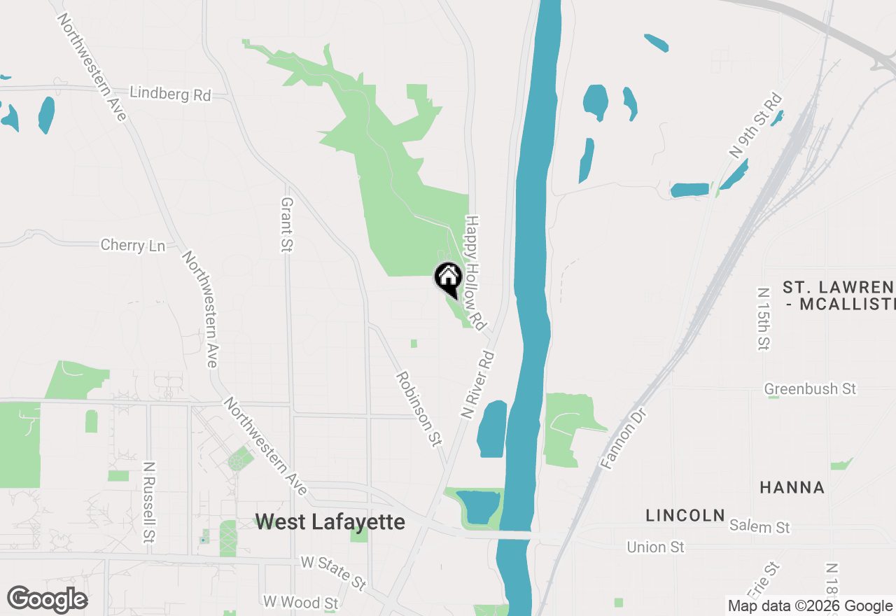 Map of 910 Rose Street, West Lafayette, IN 47906