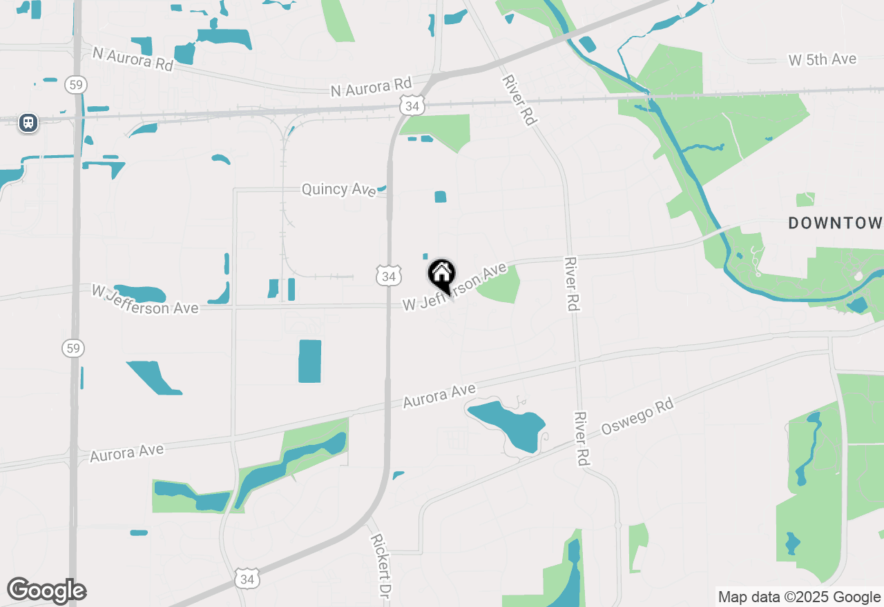 Map of 1504 W Jefferson Avenue #A, Naperville, IL 60540