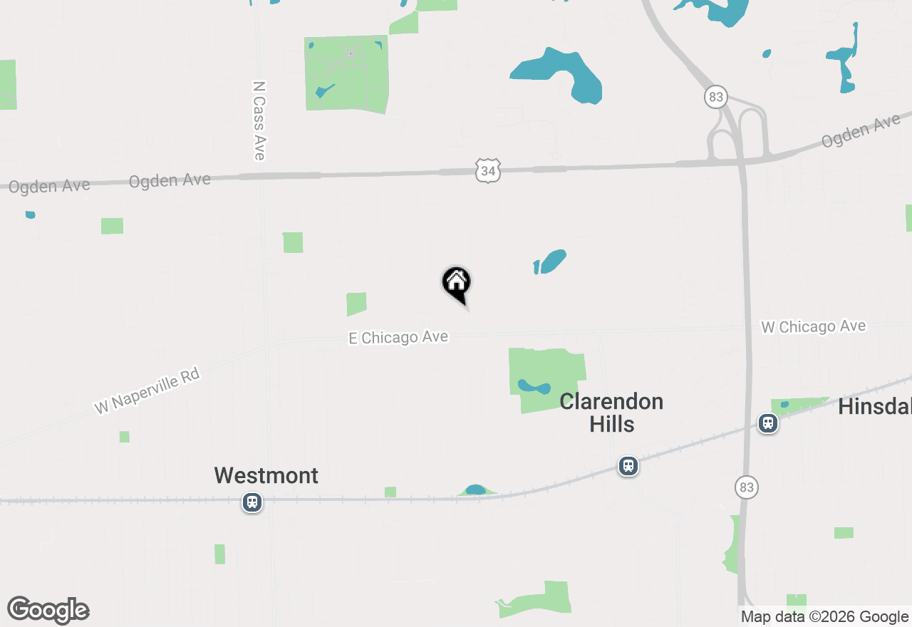 Map of 212 Woodstock Avenue, Clarendon Hills, IL 60514