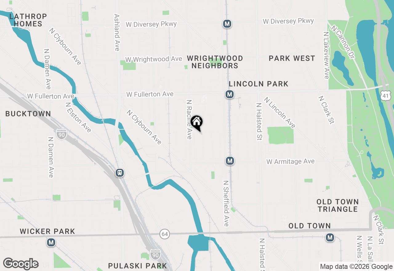 Map of 2136 N Clifton Avenue #1R, Chicago, IL 60614