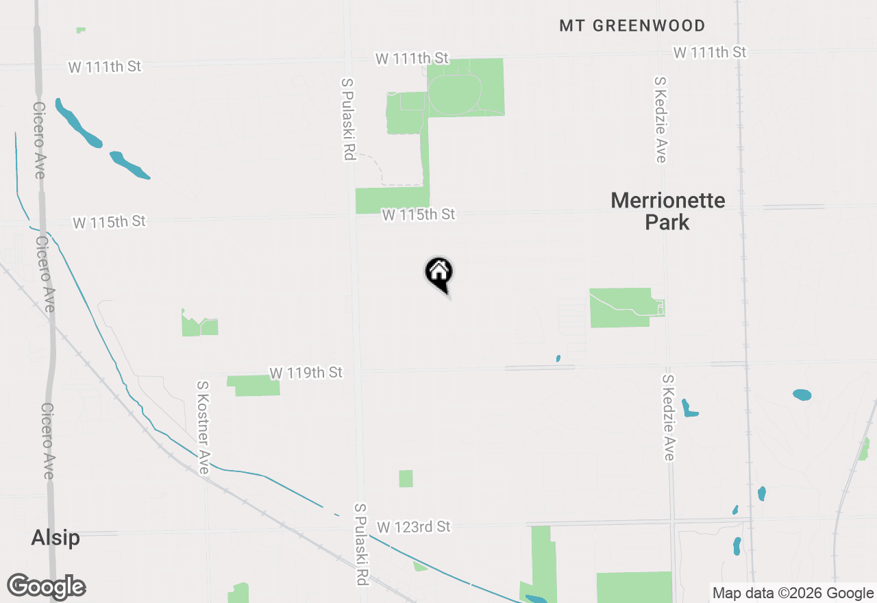 Map of 11709 S Hamlin Avenue, Alsip, IL 60803