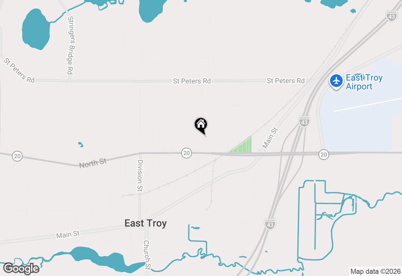 Map of 1858 East Dr, East Troy, WI 53120