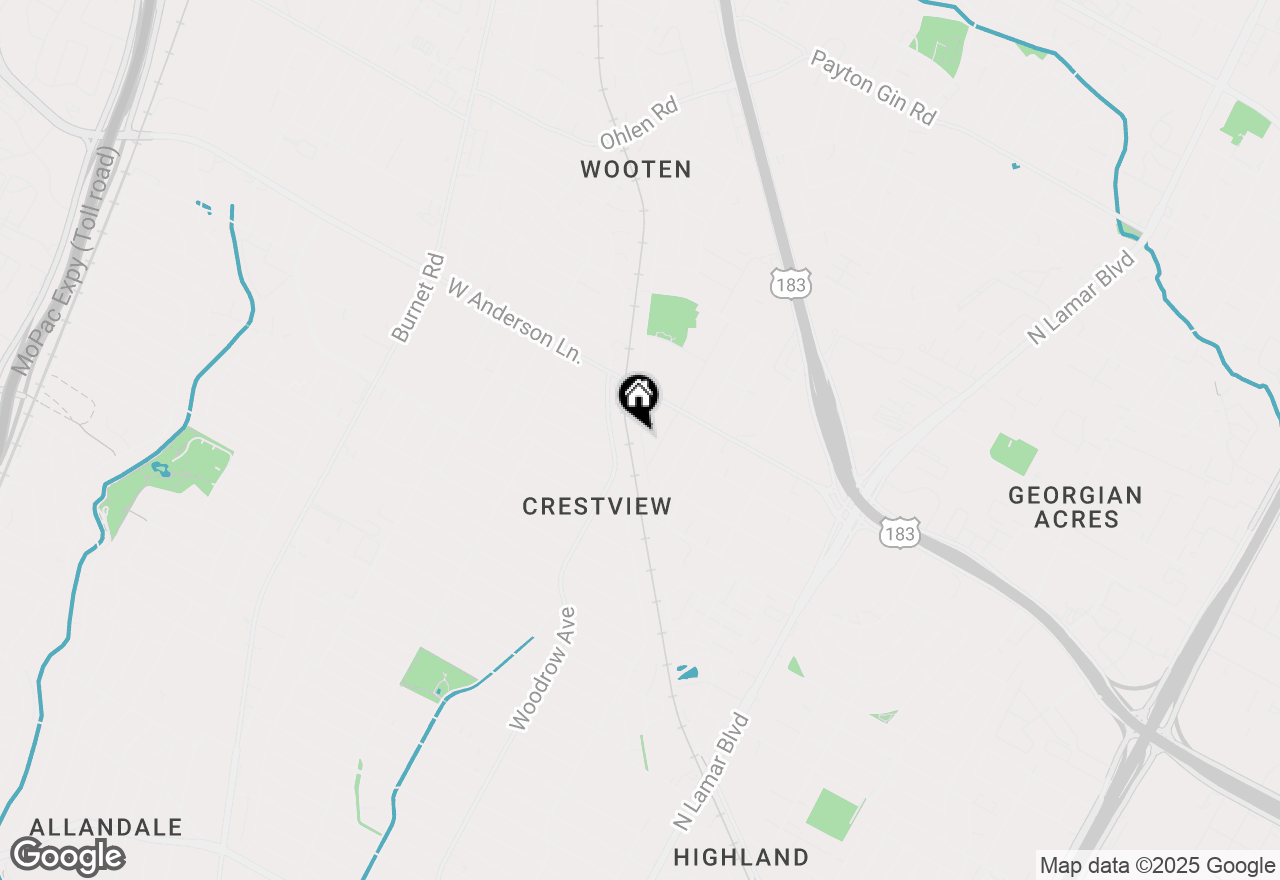 Map of 7712 Robalo Rd, Austin, TX 78757