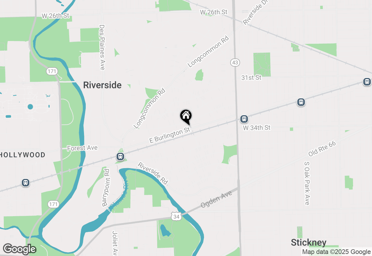 Map of 210 E Burlington Street, Riverside, IL 60546