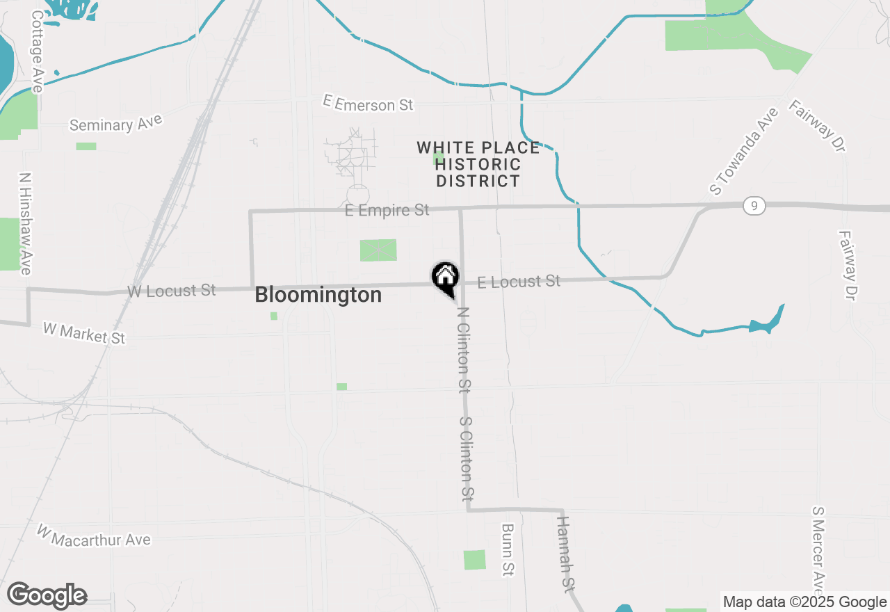 Map of 513 E Mulberry Street, Bloomington, IL 61701