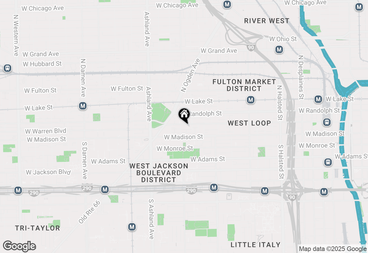 Map of 1355 W Washington Boulevard #4A, Chicago, IL 60607