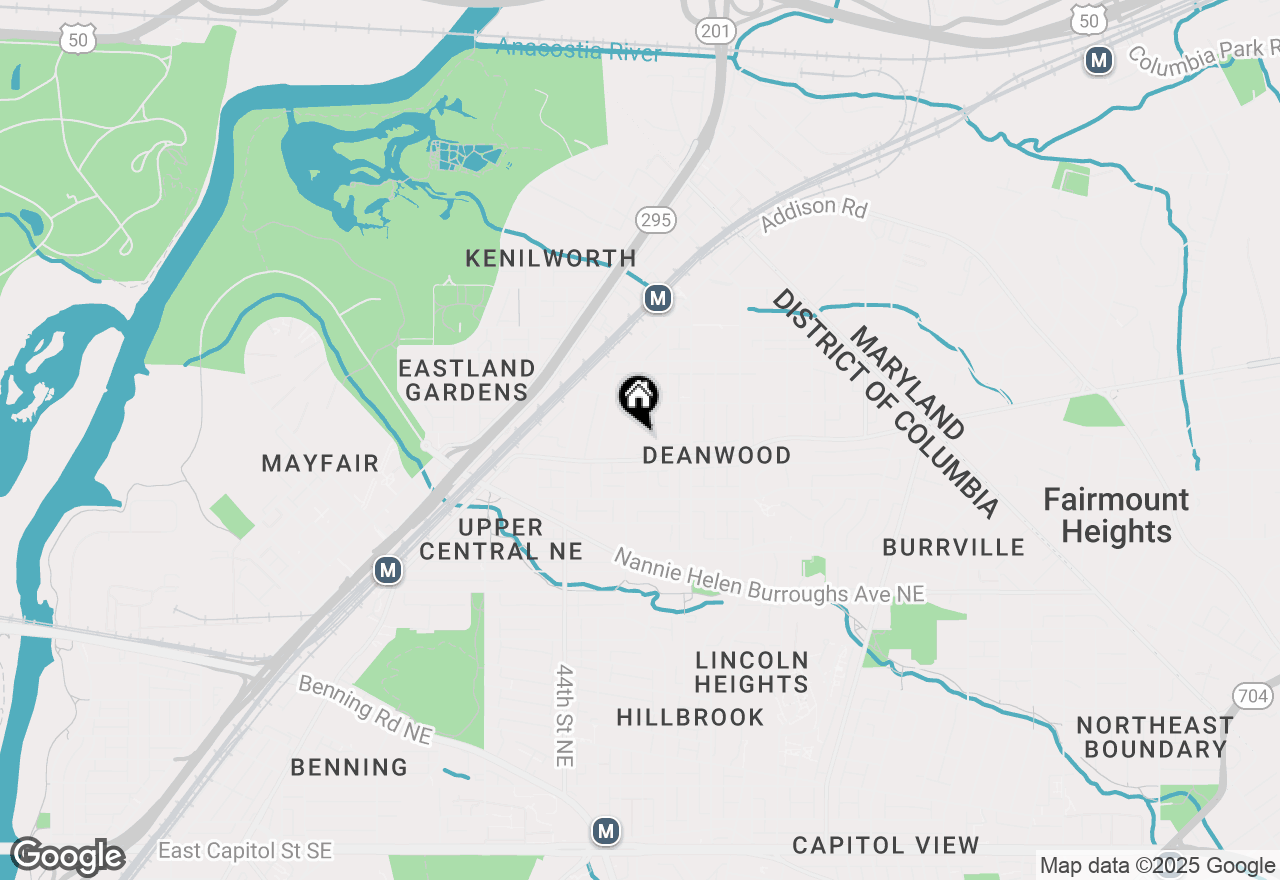 Map of 4601 Kane Place Ne, Washington, DC 20019