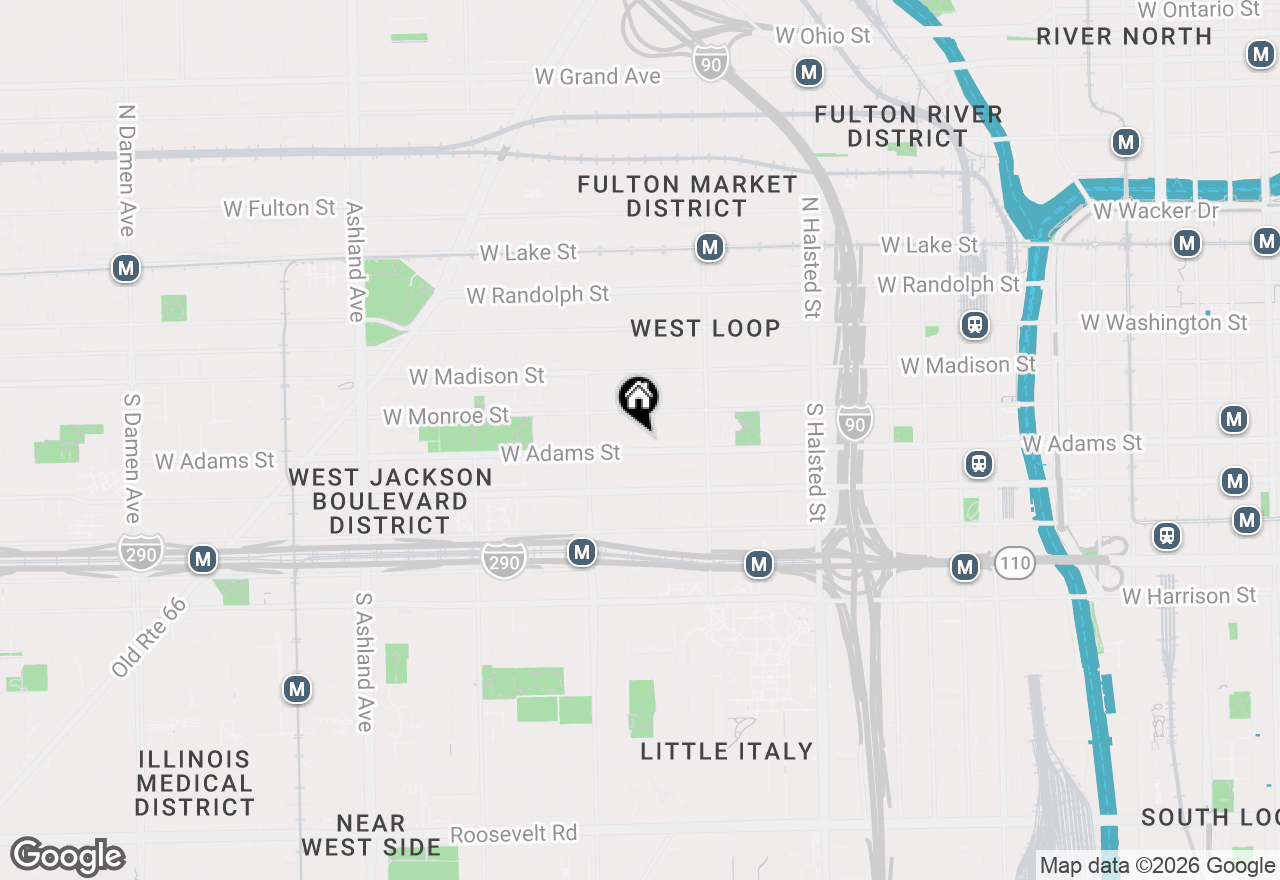 Map of 128 S Aberdeen Street #4S, Chicago, IL 60607