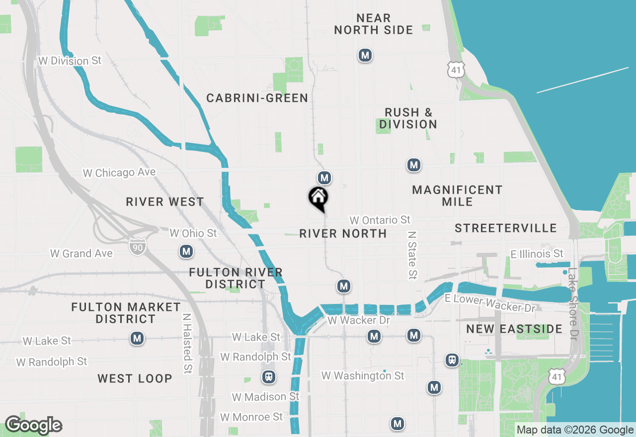 Map of 630 N Franklin Street #1013, Chicago, IL 60610