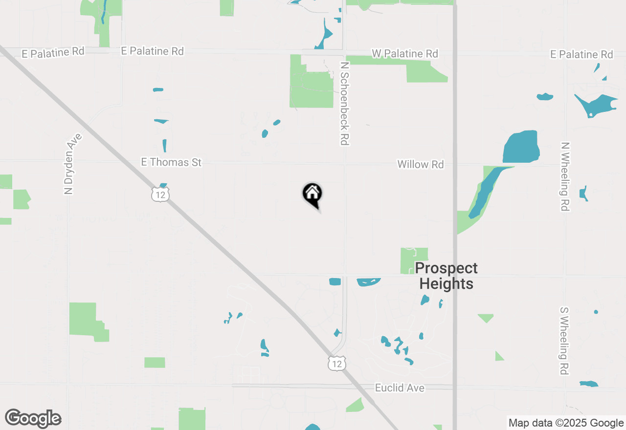 Map of 412 W Olive Avenue, Prospect Heights, IL 60070