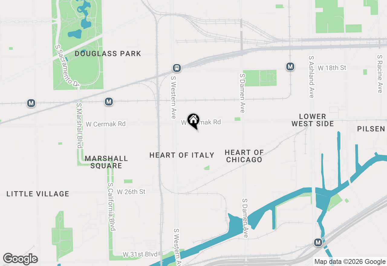 Map of 2237 S Oakley Avenue, Chicago, IL 60608
