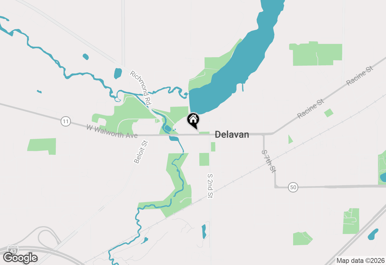Map of 59 E Walworth Ave #59 1/2, Delavan, WI 53115
