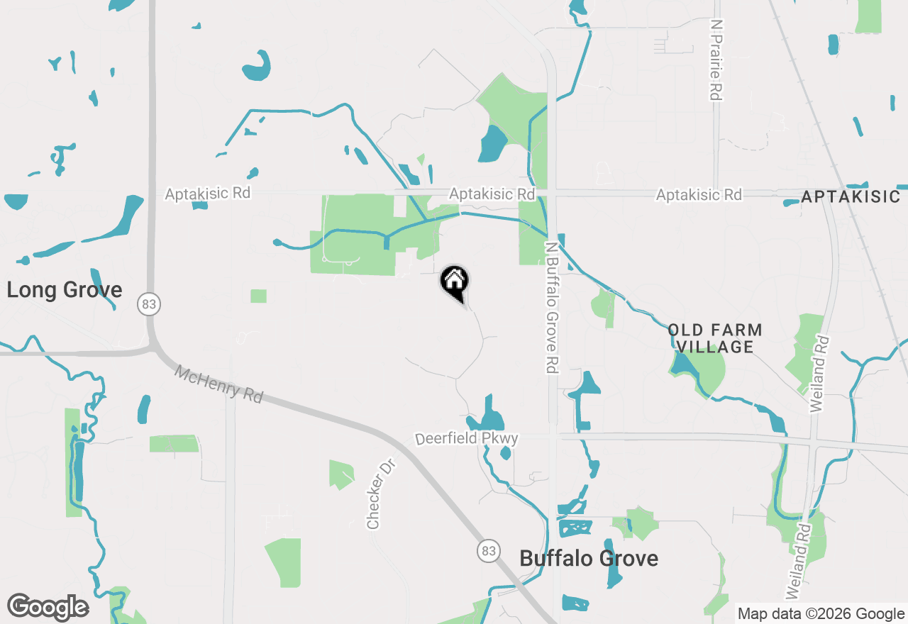 Map of 600 Thompson Boulevard, Buffalo Grove, IL 60089