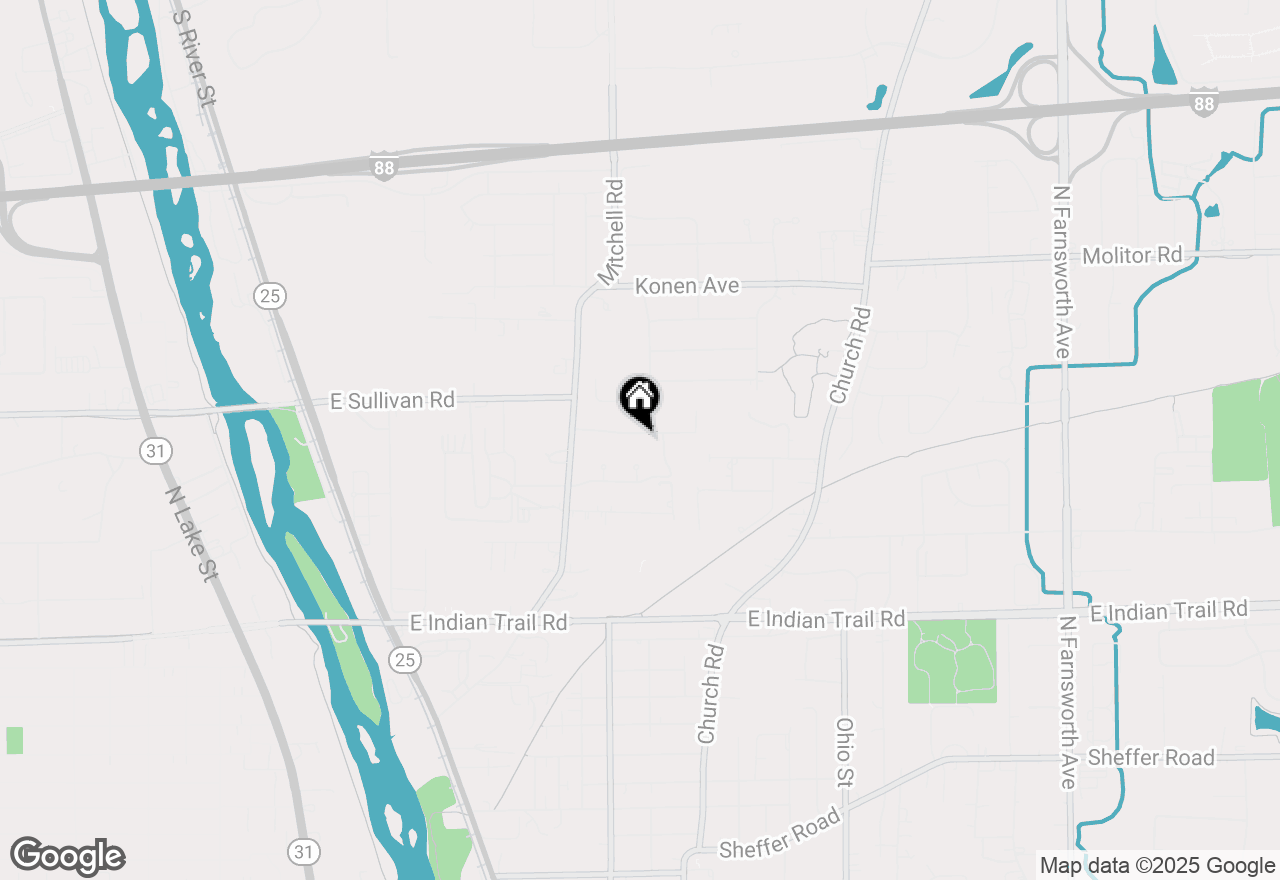 Map of 661 Bluebonnett Drive, Aurora, IL 60505