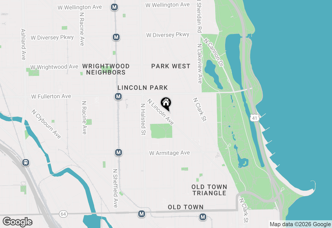 Map of 2243 N Lincoln Avenue #1B, Chicago, IL 60614