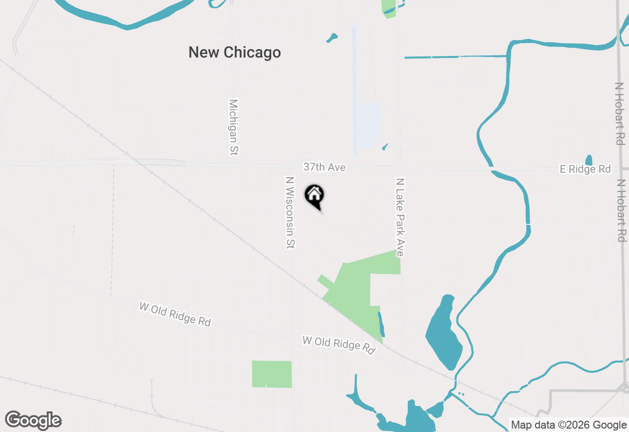 Map of 583 Cressmoor Boulevard, Hobart, IN 46342