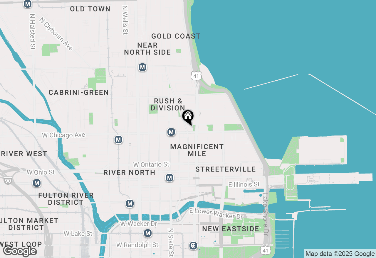 Map of 800 N Michigan Avenue #3501, Chicago, IL 60611