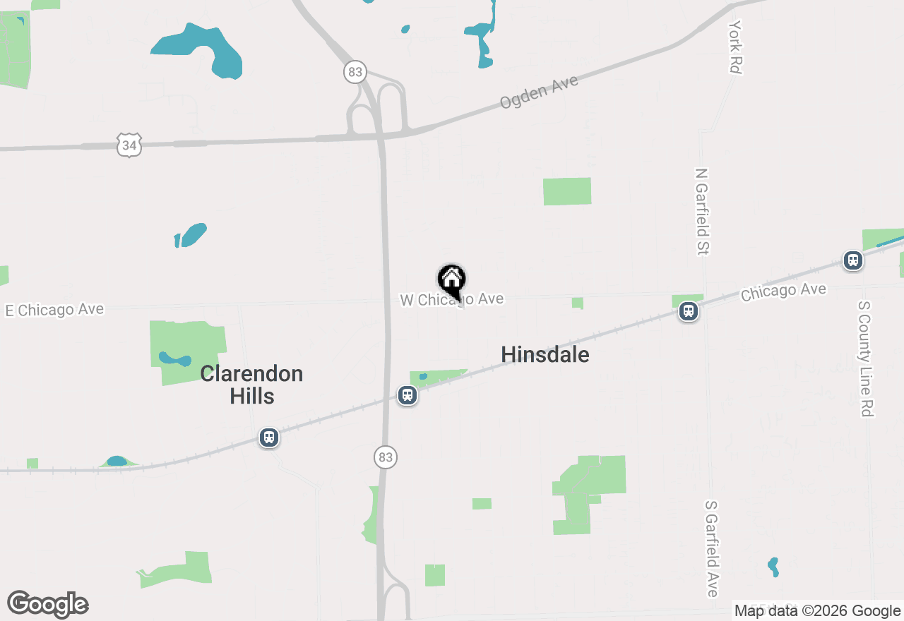 Map of 9 S Bruner Street, Hinsdale, IL 60521