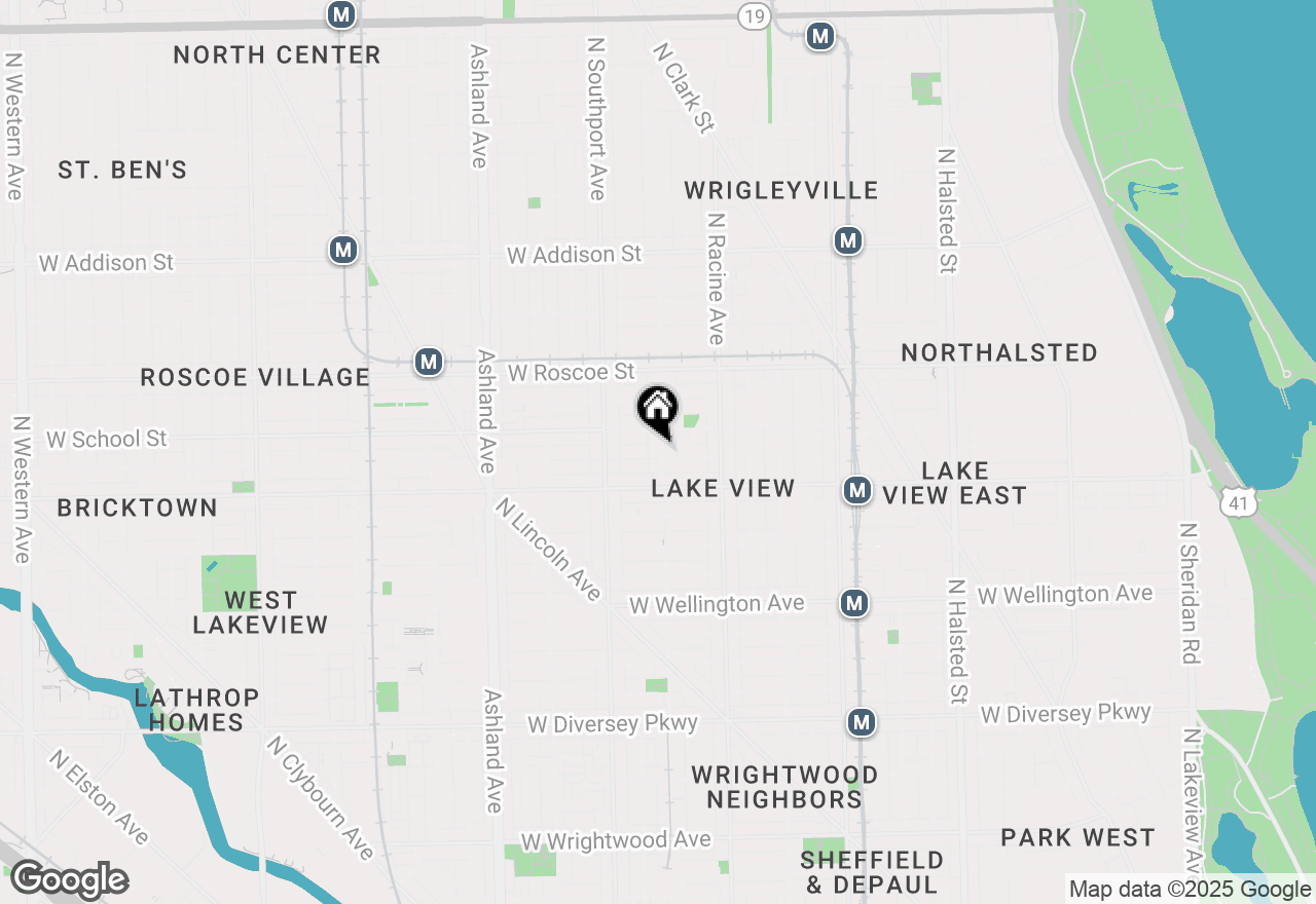 Map of 3238 N Lakewood Avenue, Chicago, IL 60657