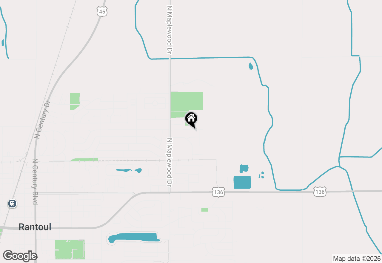 Map of 1348 Briarcliff Drive, Rantoul, IL 61866