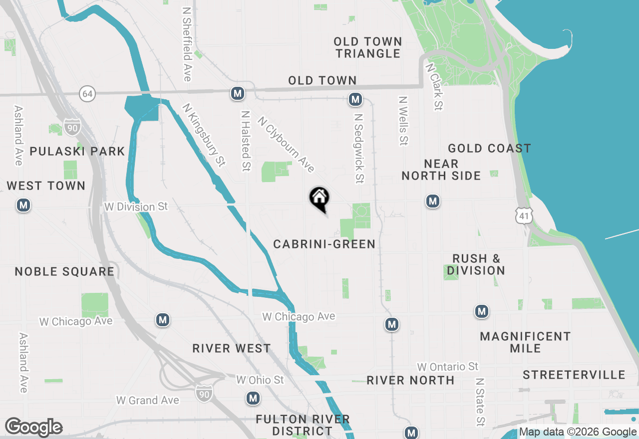 Map of 515 W Elm Street #201, Chicago, IL 60610