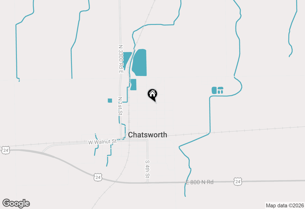 Map of 411 E Cherry Street, Chatsworth, IL 60921
